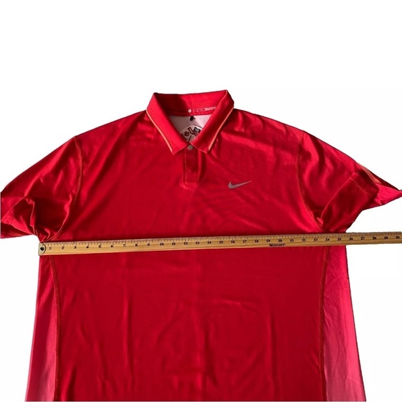 Nike Tiger Woods Collection TW Glow Polo Golf Shirt XL Canada/USA Flag Dri-Fit - Picture 10 of 11